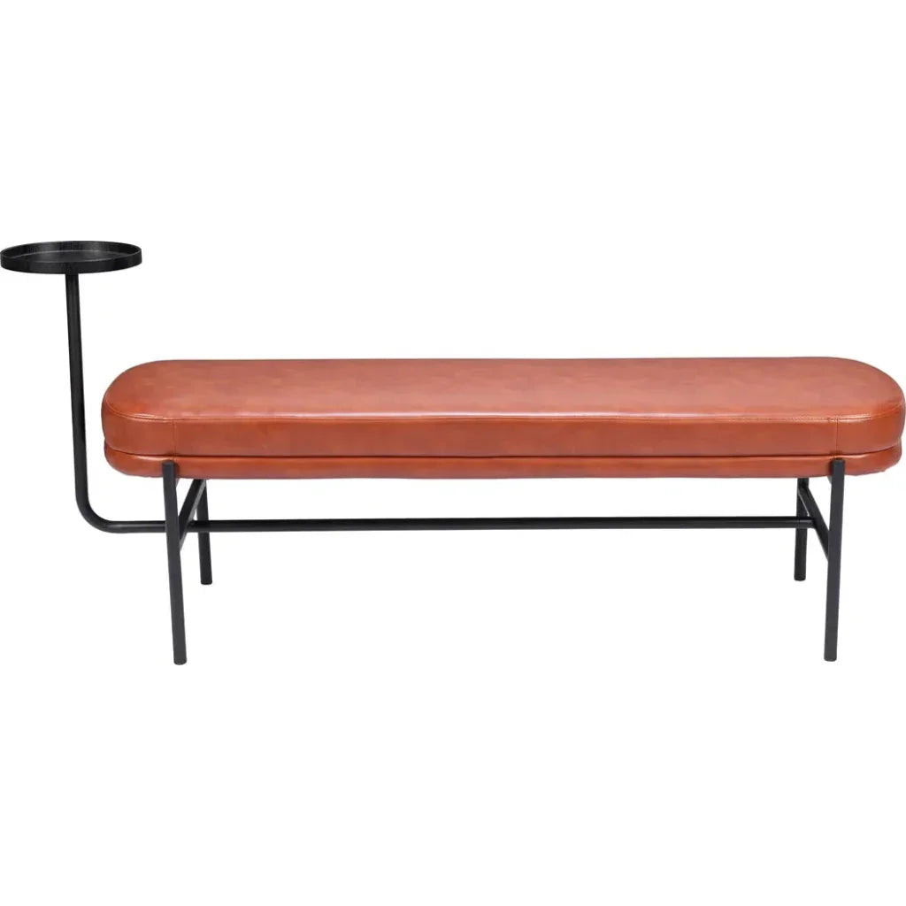Ploce Wood and Steel Brown Bench