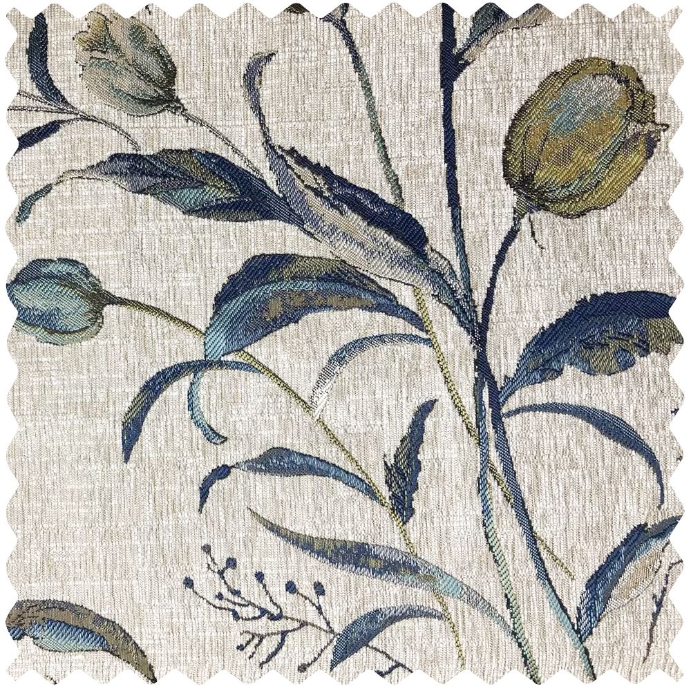 Priya Modern Vintage Floral Cotton Curtains