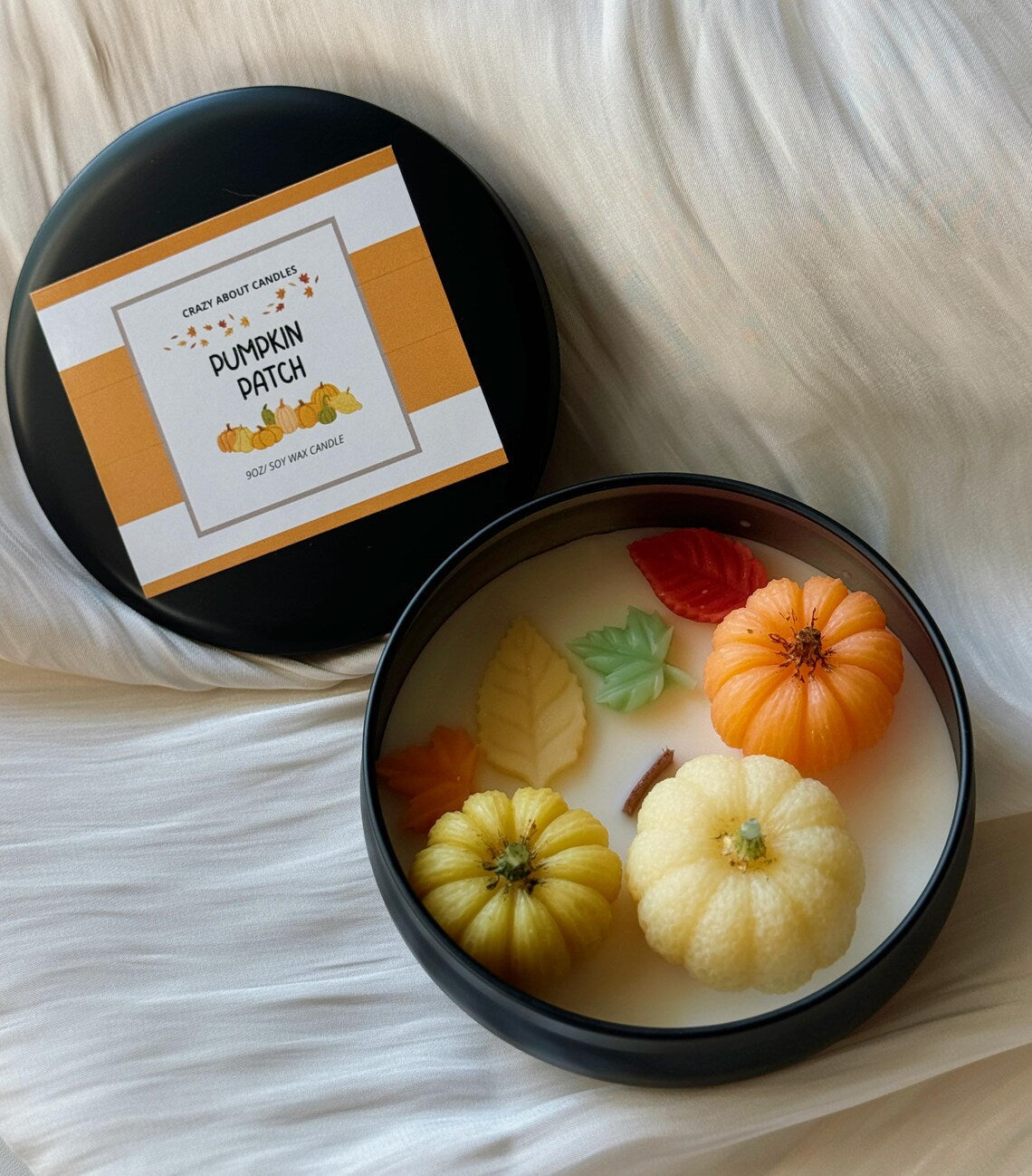 Pumpkin Patch Soy Wax Candle• Seasonal Gift •Home Decor-1