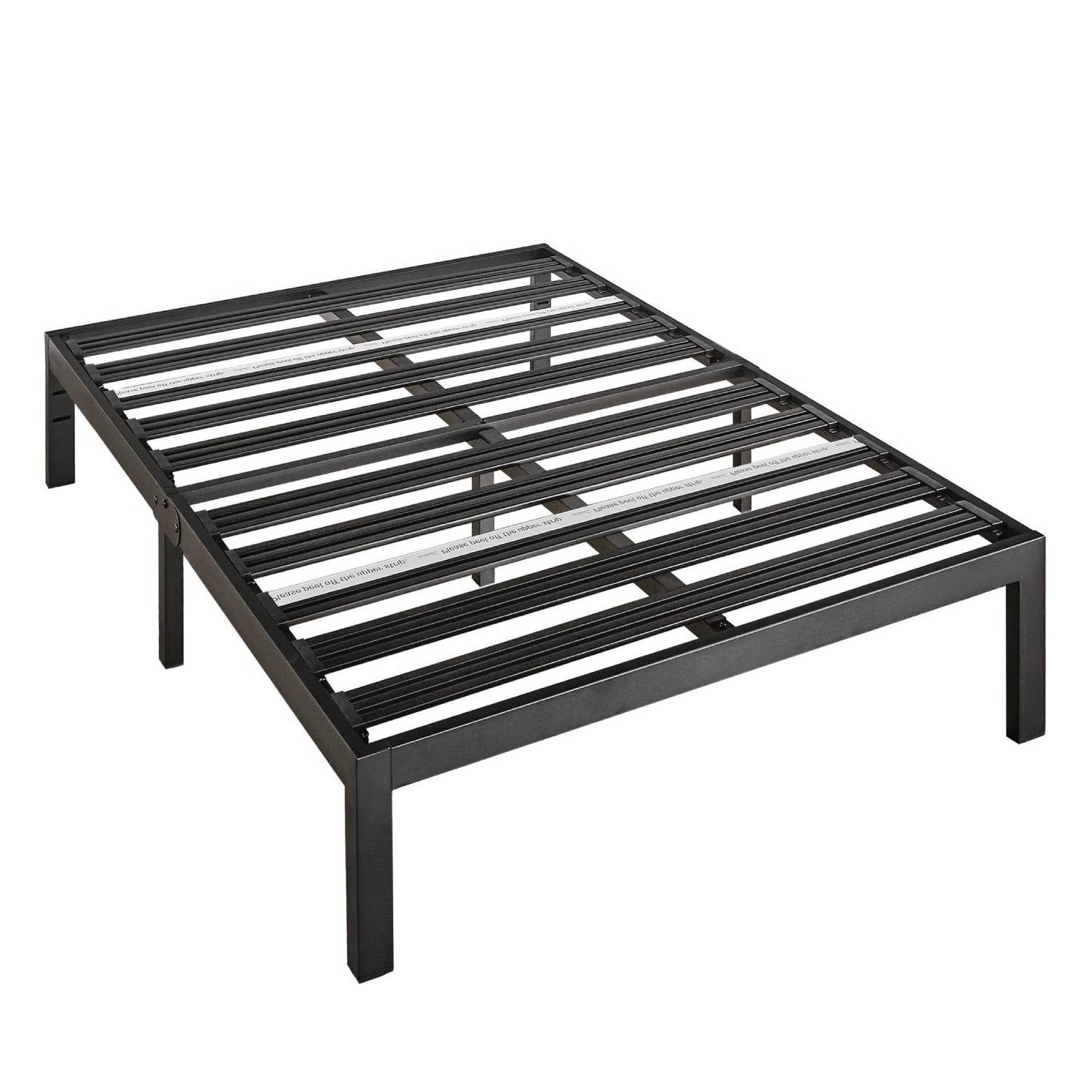 Queen size Metal Platform Bed Frame with 3.86 inch Wide Heavy Duty Steel Slats-0