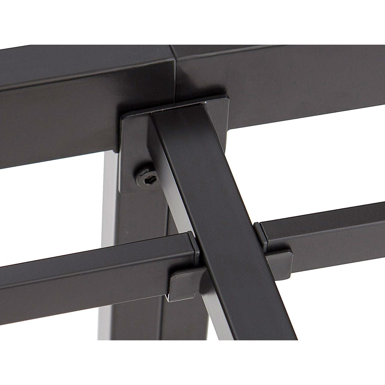 Queen size Modern Heavy Duty Black Metal Platform Bed Frame-3