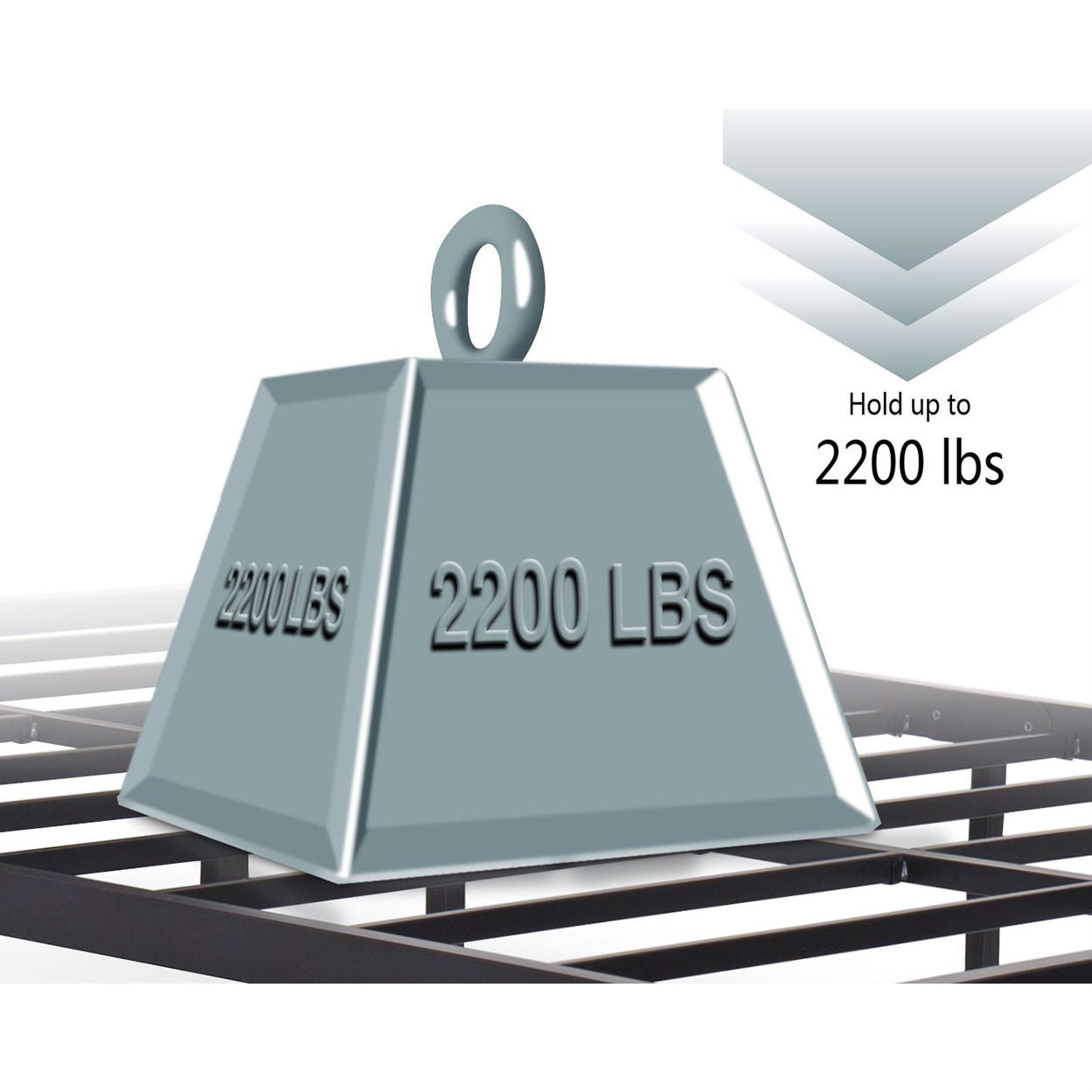 Queen size Heavy Duty Metal Platform Bed Frame - Holds up to 2,200 lbs-3