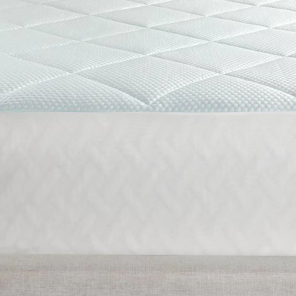 Queen size Washable Quilted Mattress Pad with Elastic Fitted Skirt-4
