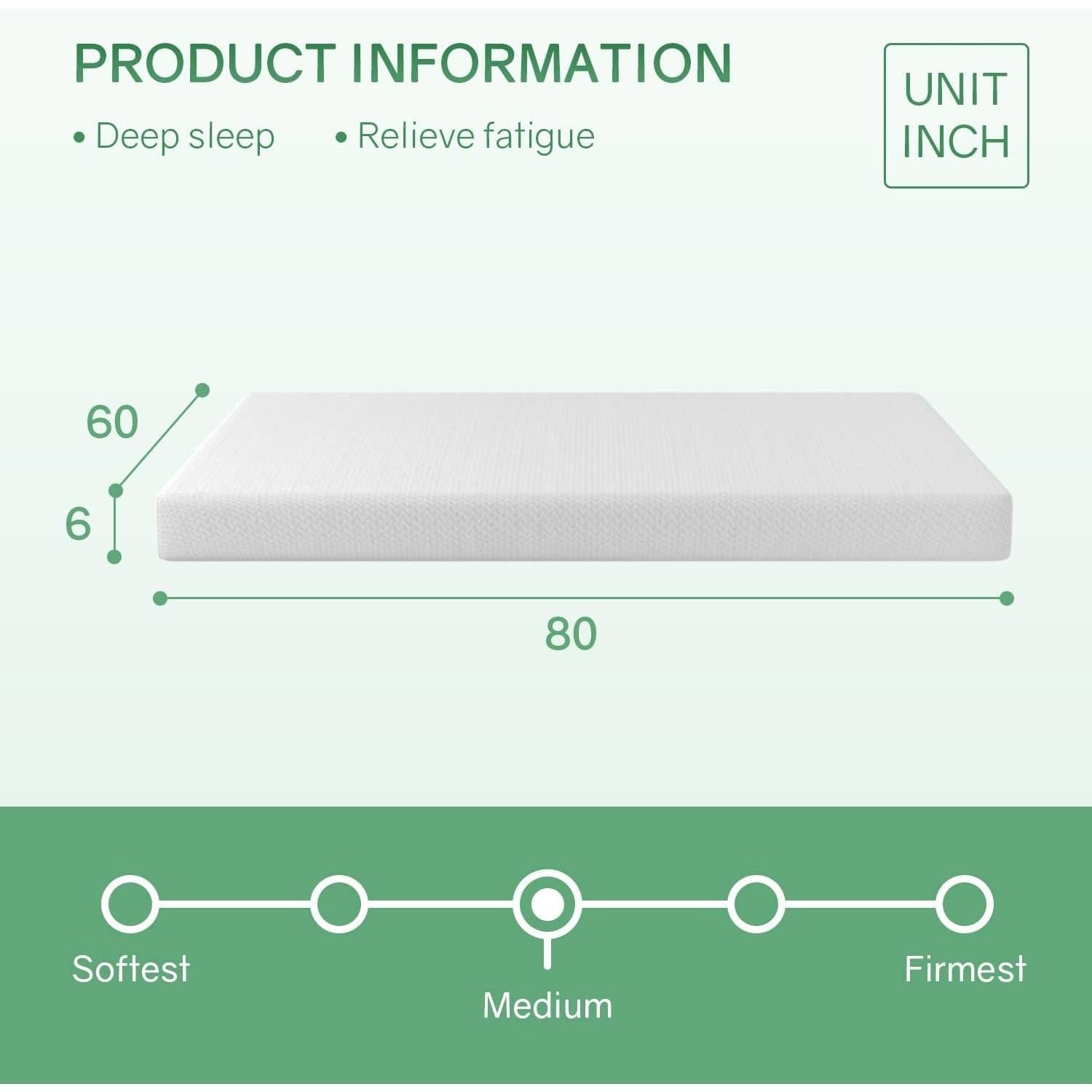 Queen size 6-inch Thick Medium Firm Cool Gel Memory Foam Mattress-4