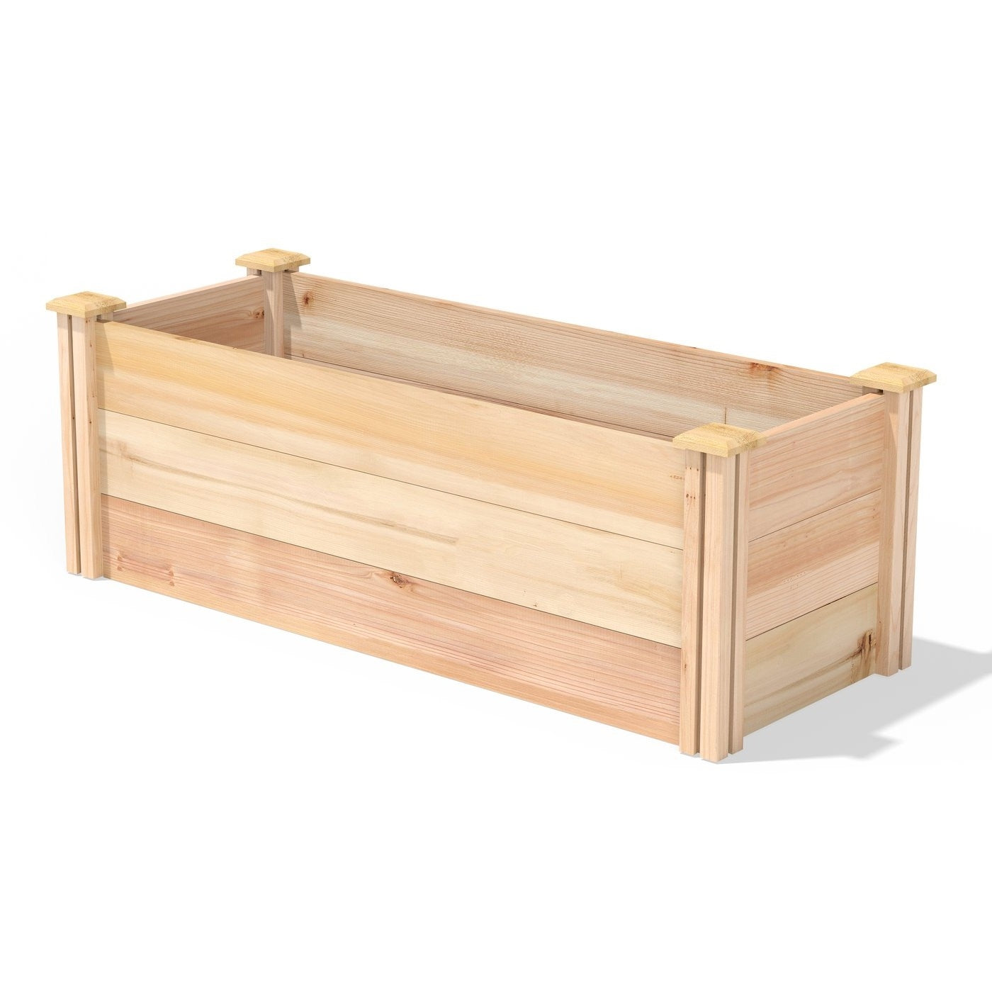 48 in x 16 Premium Cedar Wood Raised Garden Bed - Made in USA-1