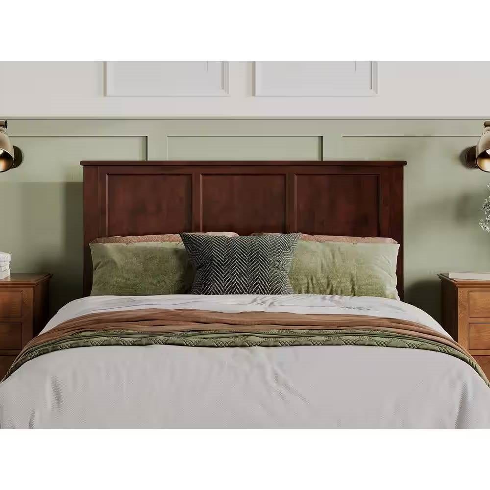 Queen size Traditional Style Headboard in Walnut Wood Finish-0