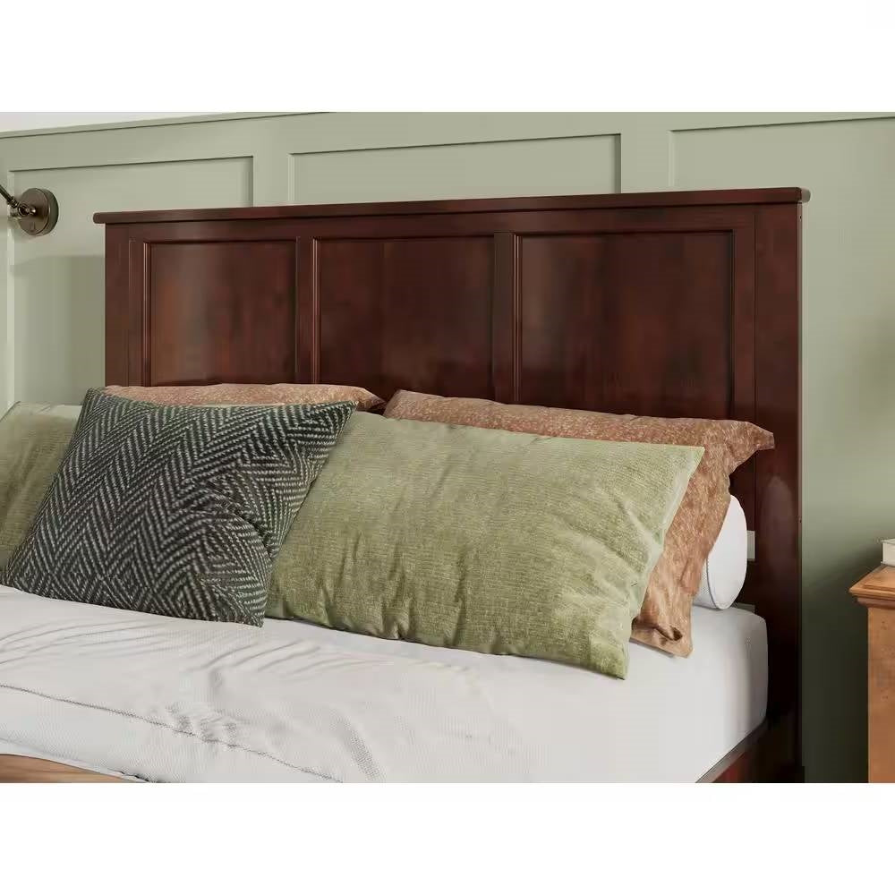 Queen size Traditional Style Headboard in Walnut Wood Finish-1