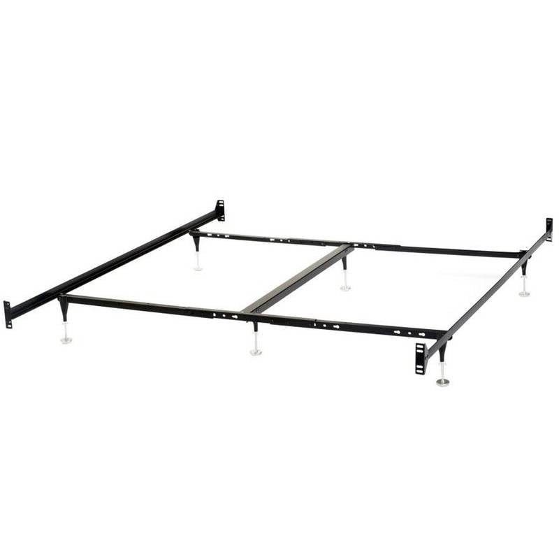 Queen Metal Bed Frame with Bolt-on Headboard Footboard Brackets-0