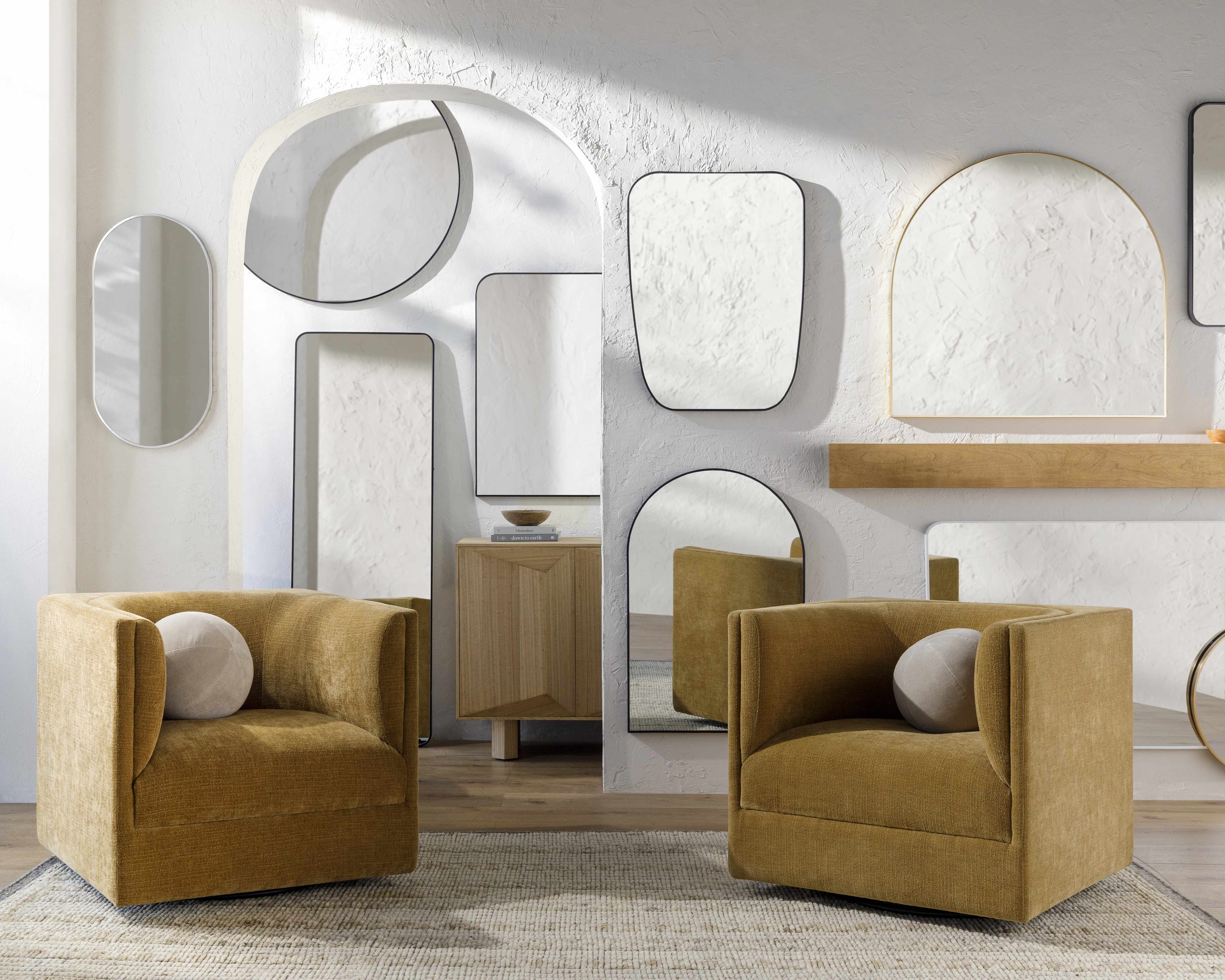 Hagenburg Silver Iron Frame Mirror