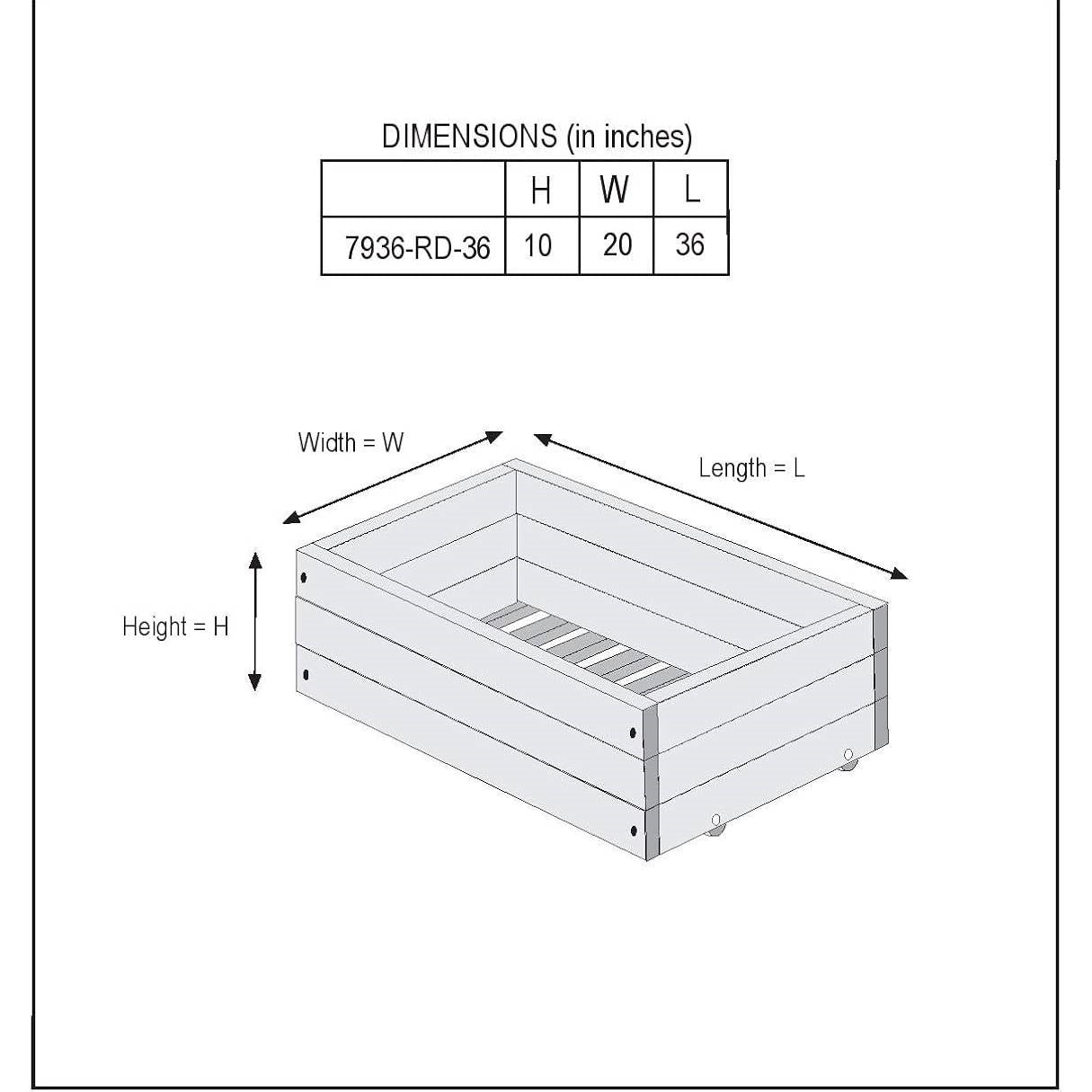 Set of 2 - Solid Wood Rolling Storage Drawers for Under Bed - Made in USA-2