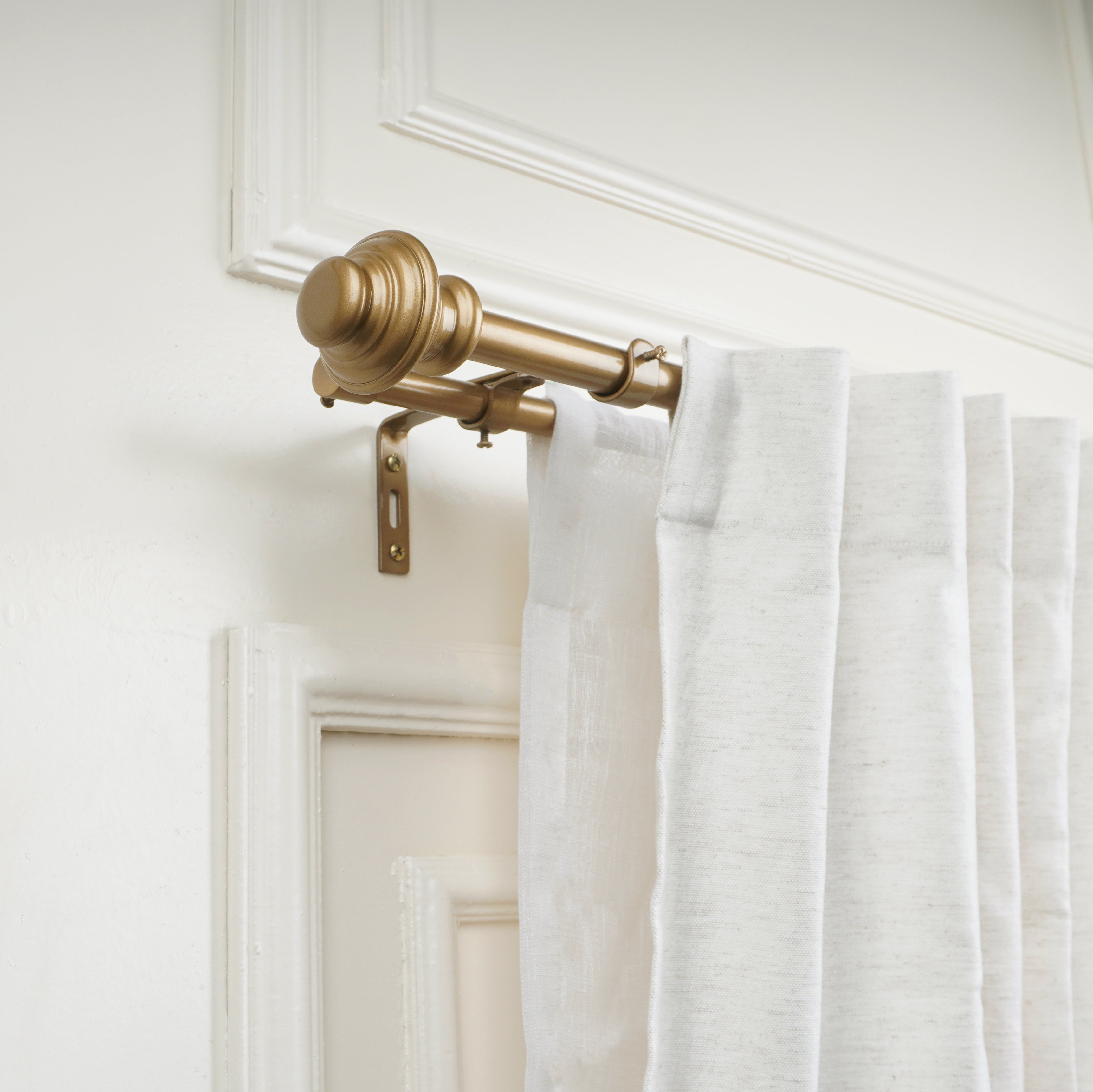 Bronze Double Curtain Pole | Ball Finials | Rustproof | 25KG Load | Modern Style-2