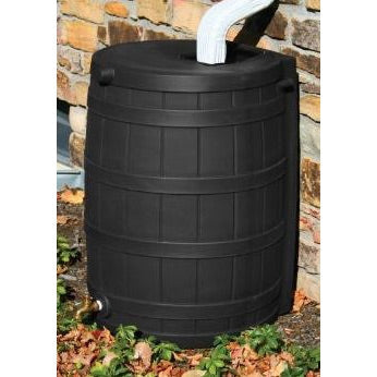 50-Gallon Rain Wizard Rain Barrel in Black-1