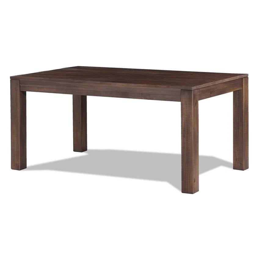 Modern Farmhouse 63-inch Solid Wood Dining Table in Rustic Brown Finish-0