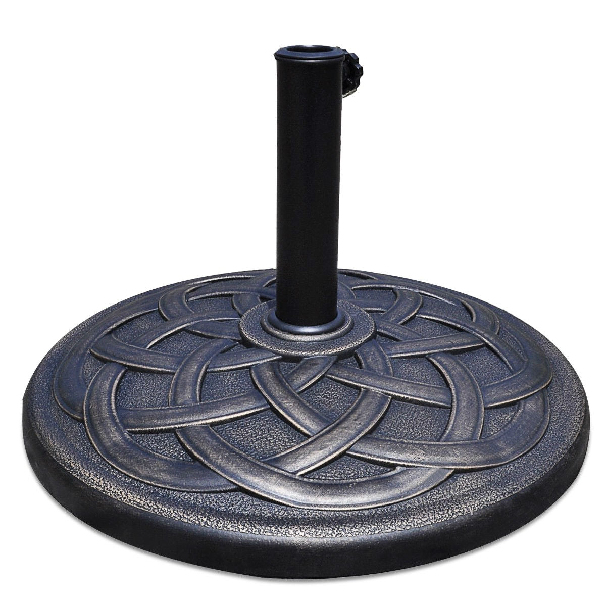 Round Bronze Finish Heavy Duty Outdoor Umbrella Base Stand-0