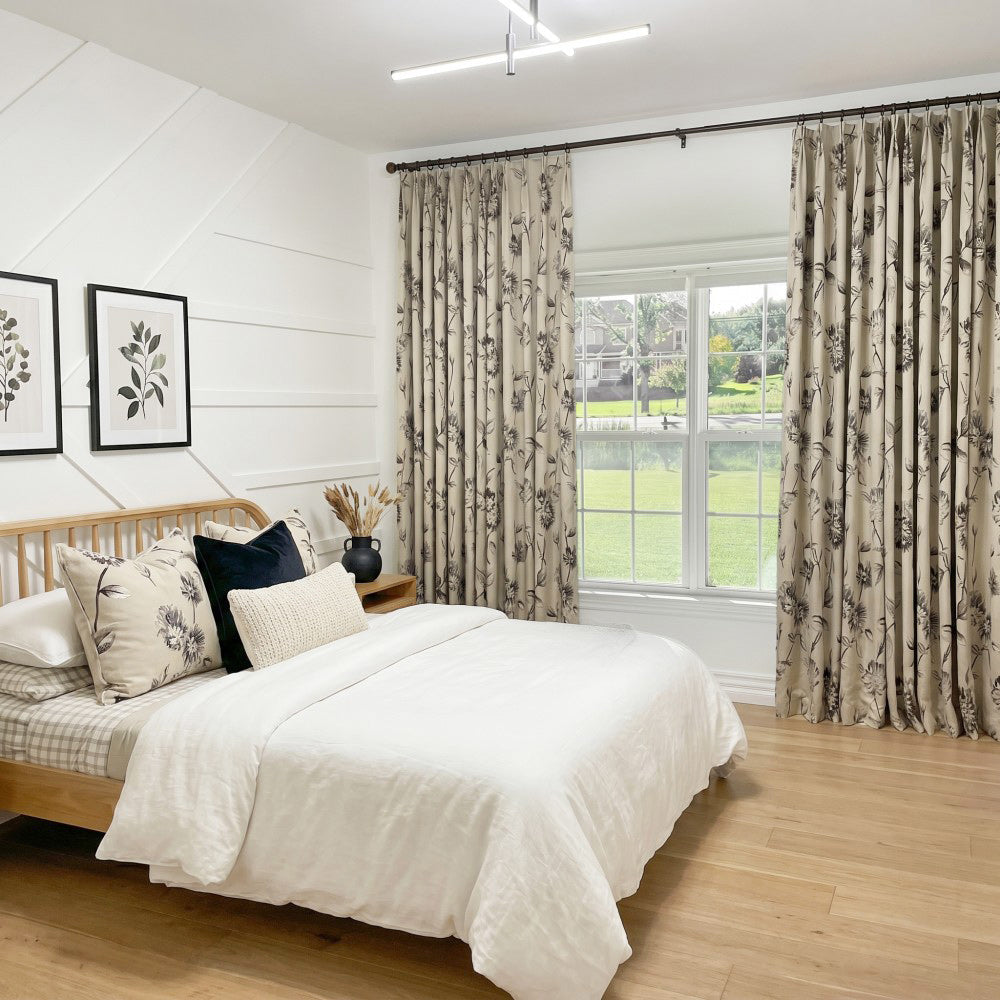 Raelynn Large-Scale Floral Botanical Curtains