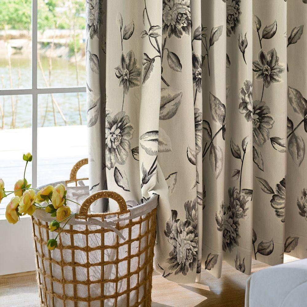 Raelynn Large-Scale Floral Botanical Curtains