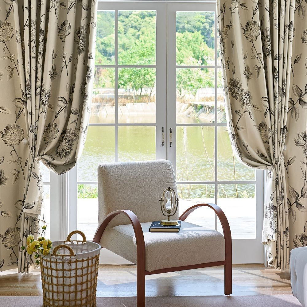 Raelynn Large-Scale Floral Botanical Curtains