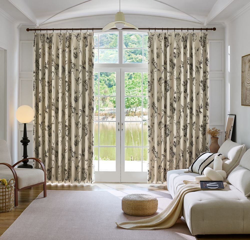 Raelynn Large-Scale Floral Botanical Curtains