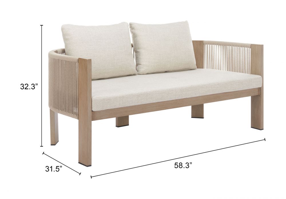 Rebel Olefin Fabric Outdoor Sofa
