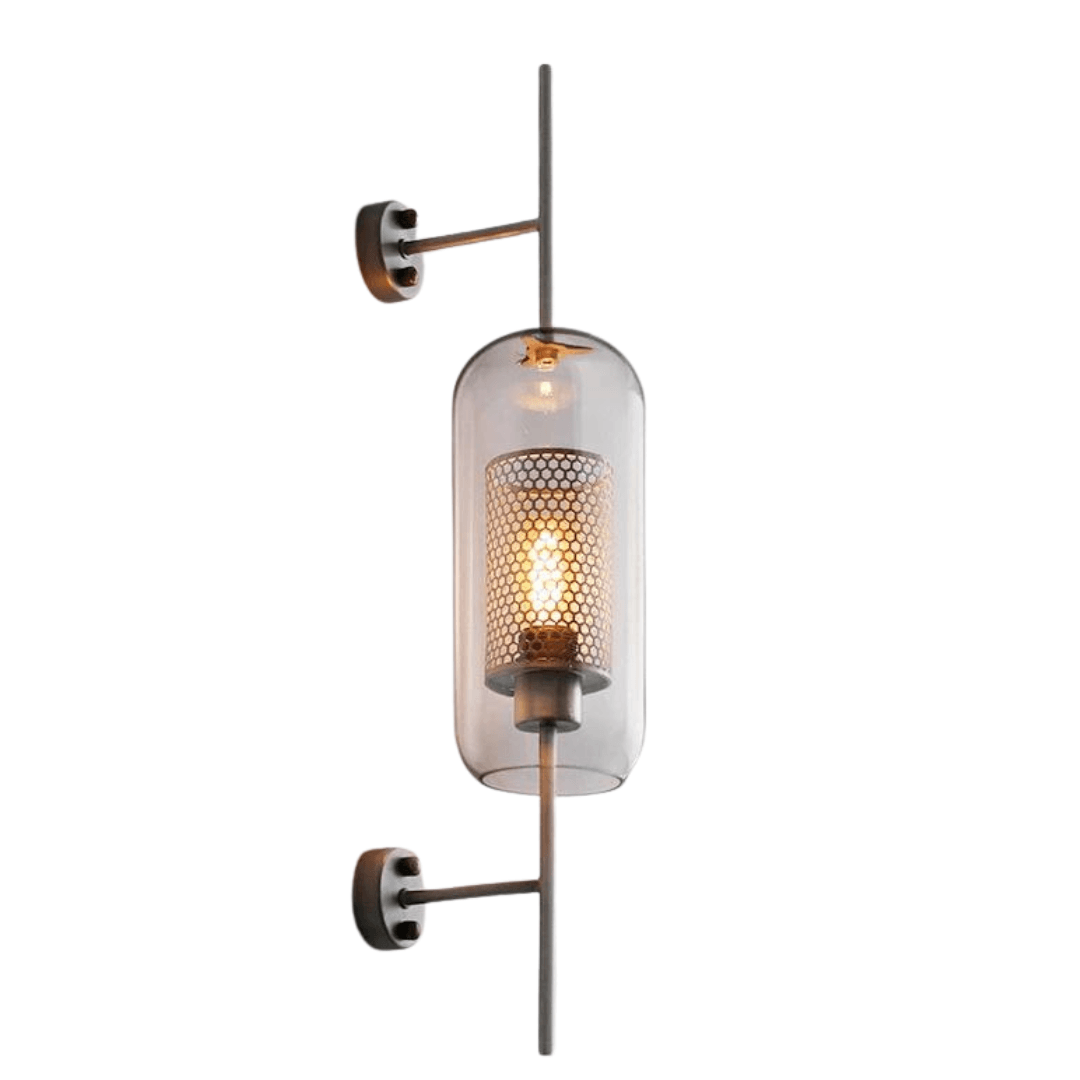 Retro Industrial Luxuries Glass Ball Wall Lamp Sconce with Bronze - PRHOMZ
