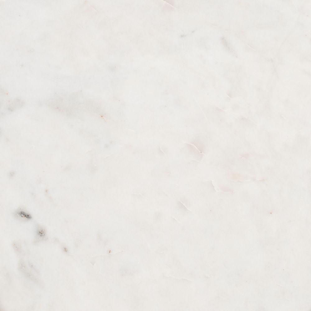 Rench White Marble Top Side Table