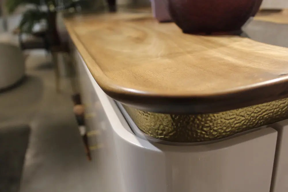 Resin and Walnut Credenza - Modern Sideboard | Ivory Collection