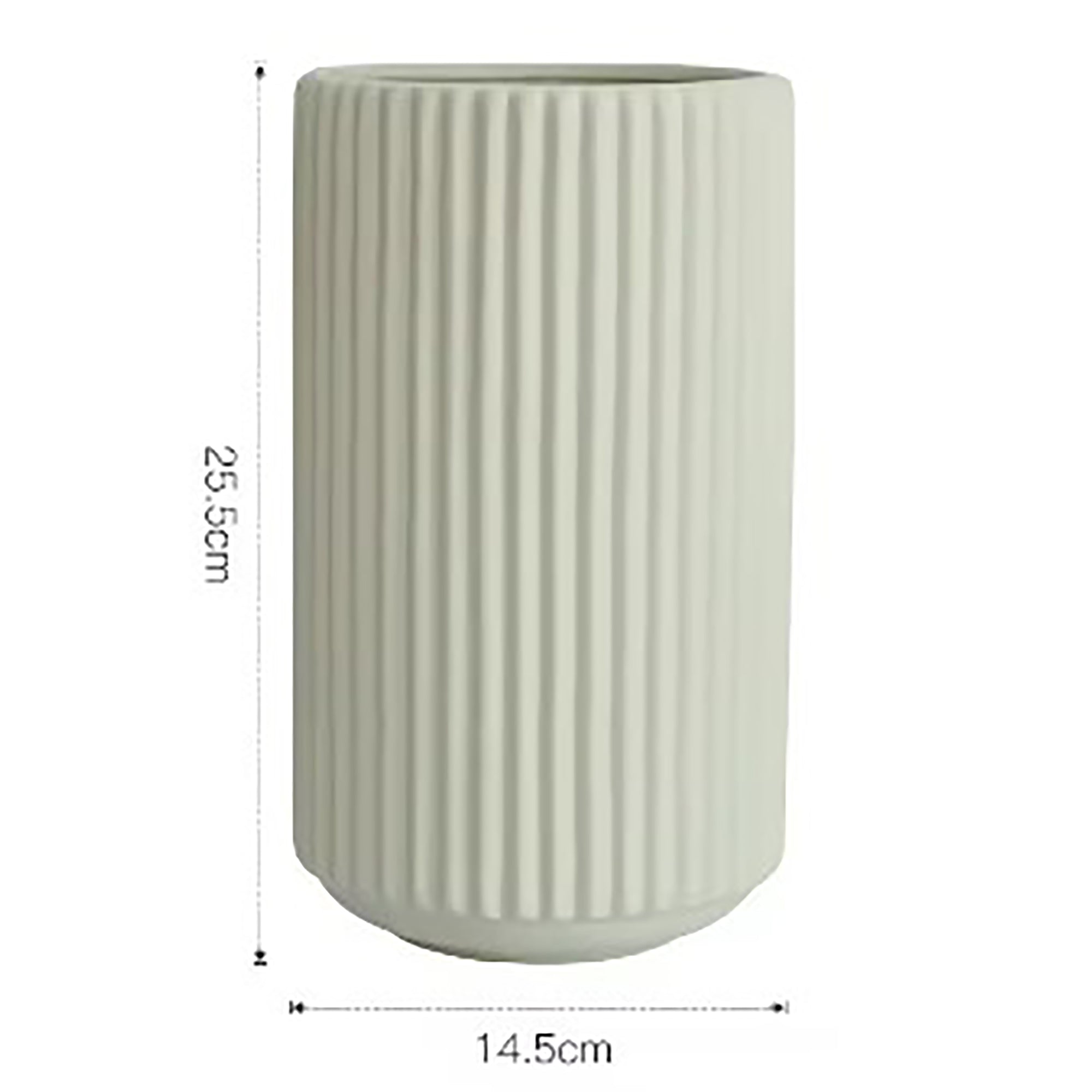 Ribbed Ceramic Vase-Mint-XXL-3