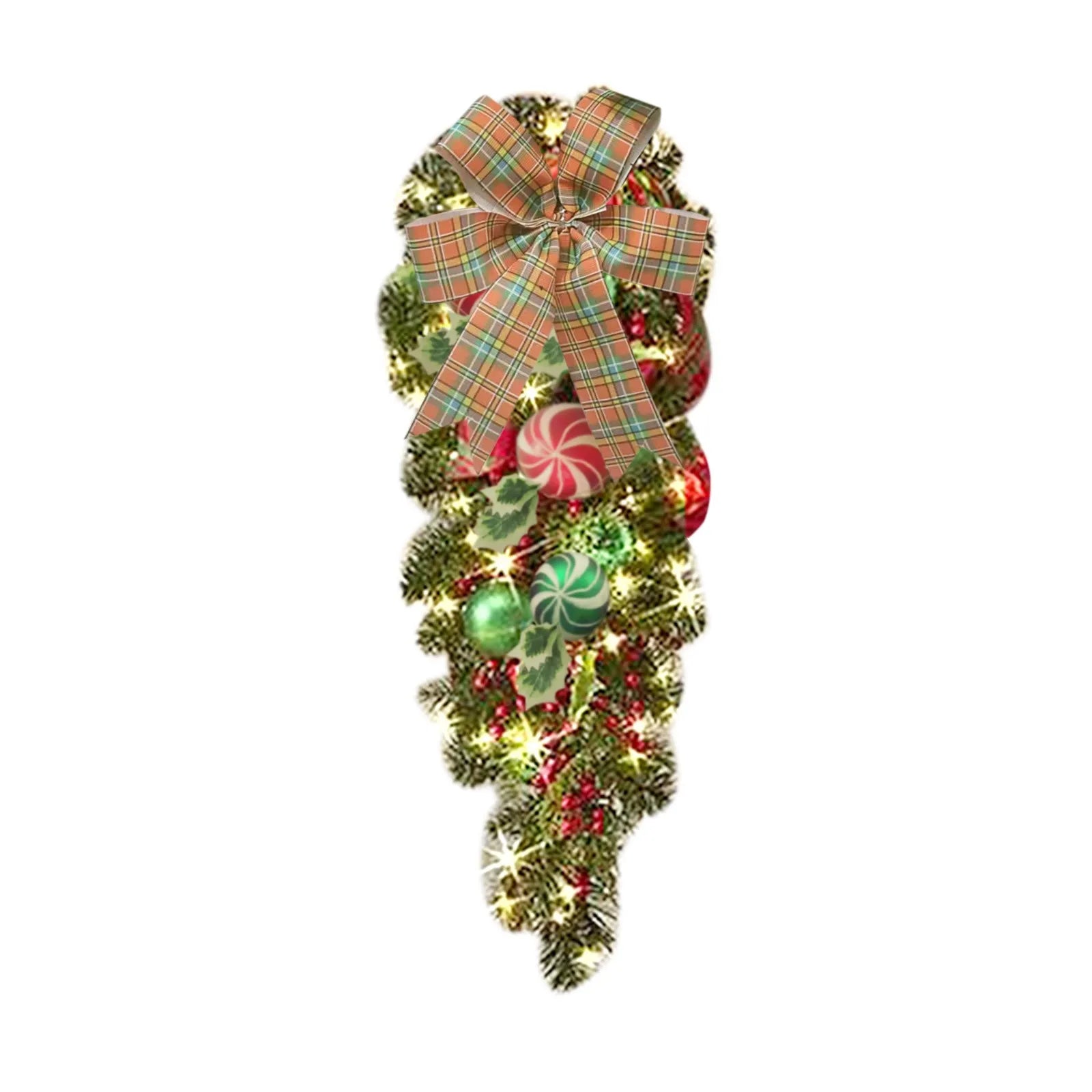 Christmas Vine Garland Wreath Door Hanger Ornament-0