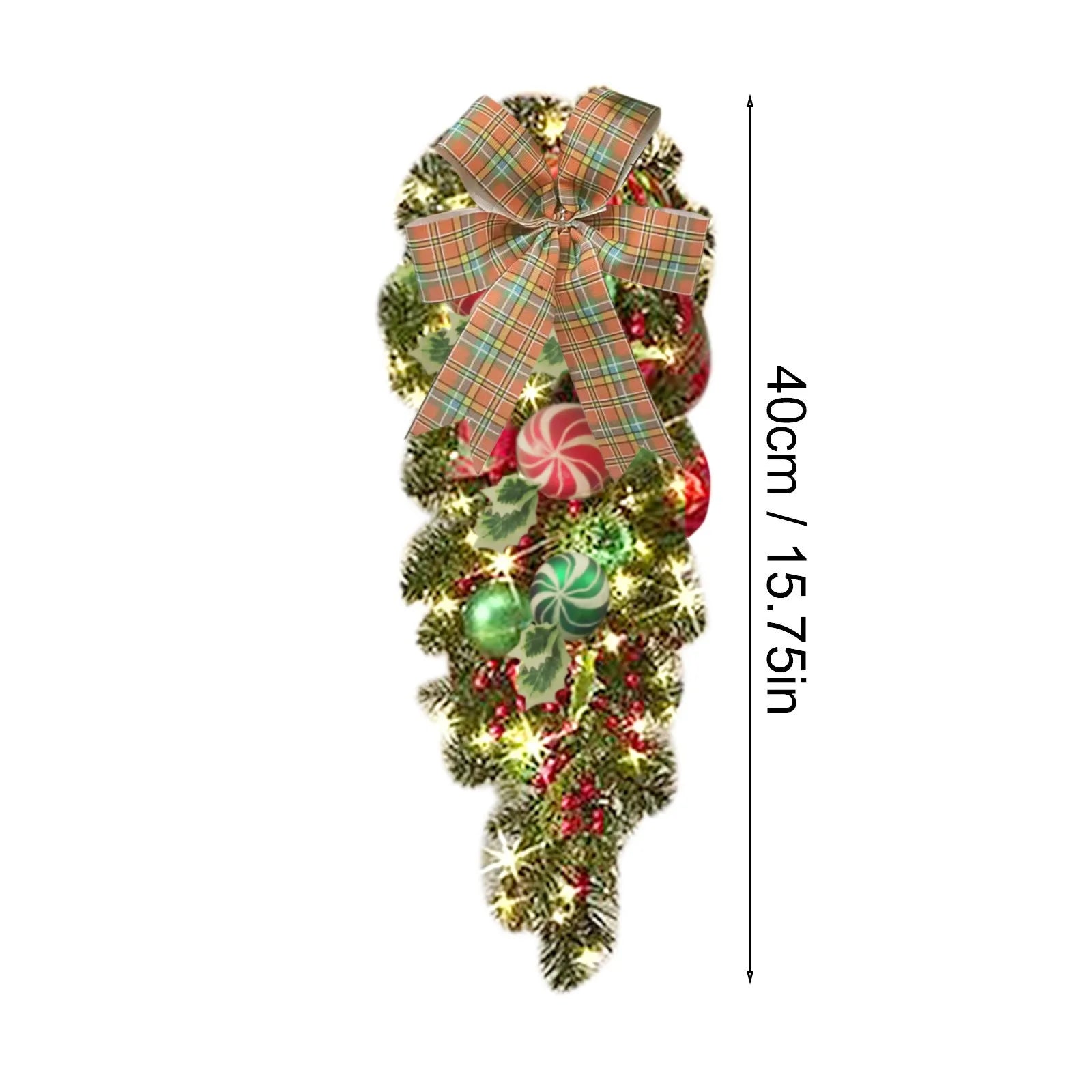 Christmas Vine Garland Wreath Door Hanger Ornament-2