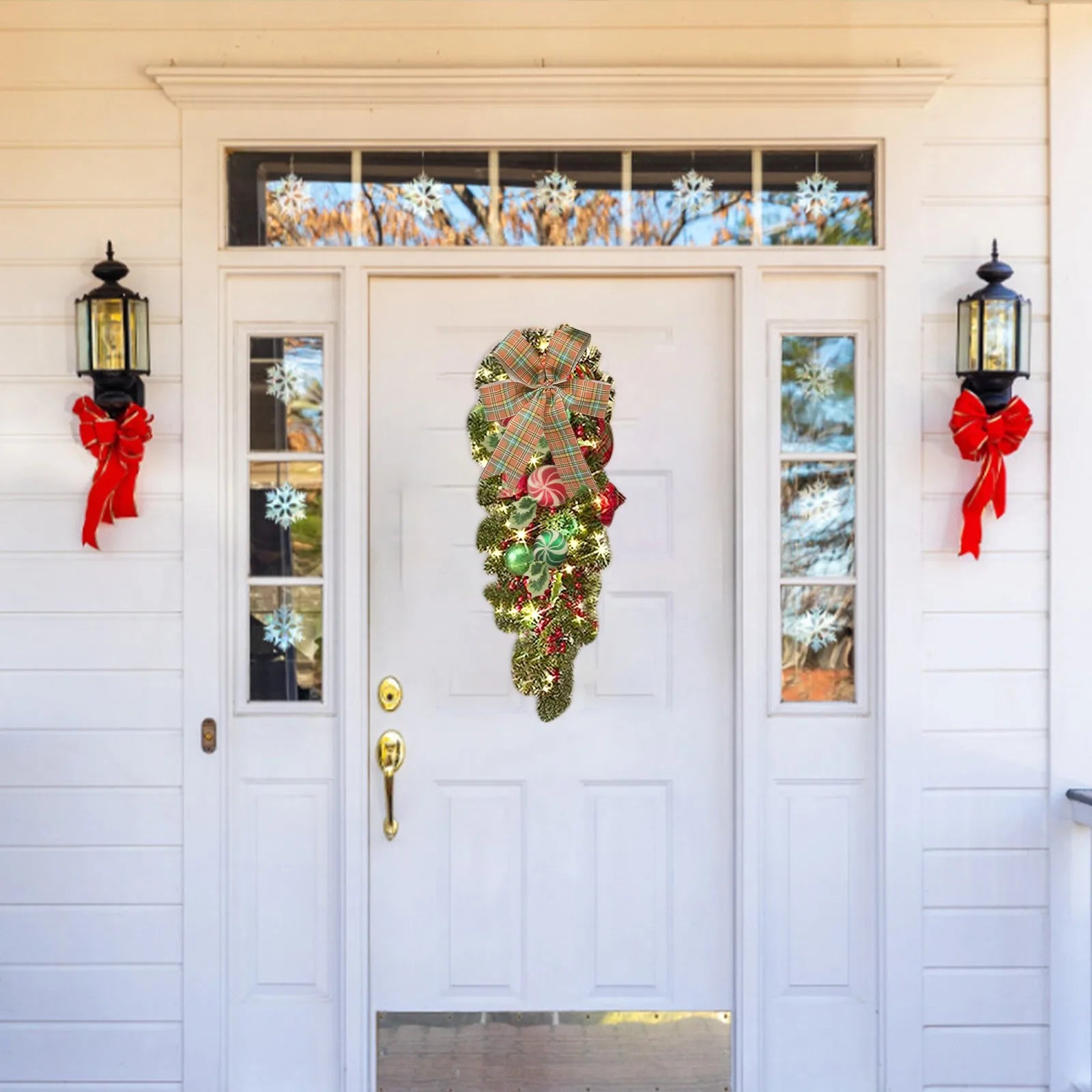 Christmas Vine Garland Wreath Door Hanger Ornament-1