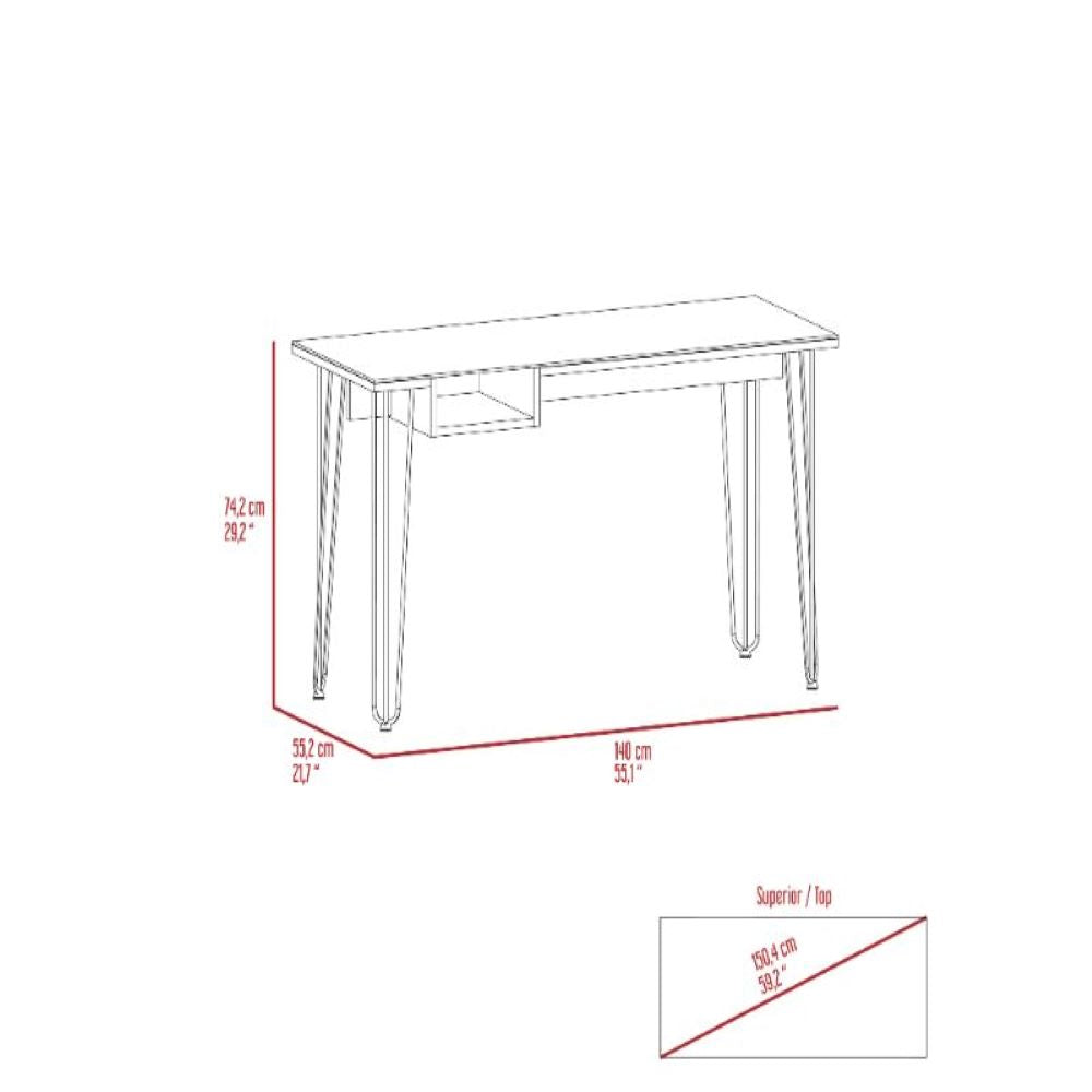 Writing Desk Bobex, Four Legs, Mahogany Finish-4