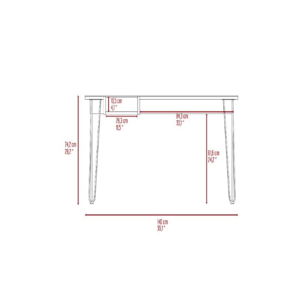 Writing Desk Bobex, Four Legs, Mahogany Finish-3