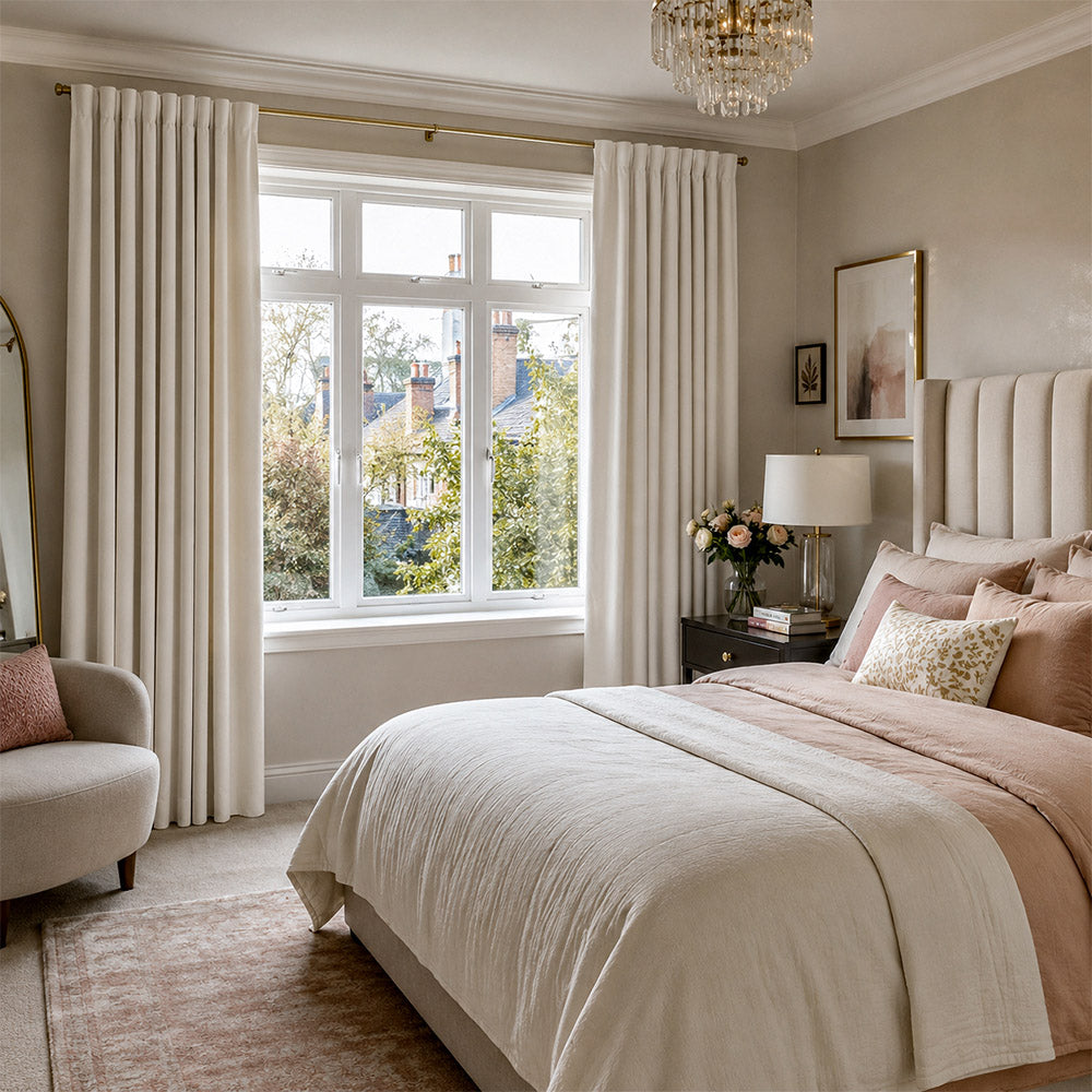 Rosalyn Matte Velvet Room Darkening Thermal Curtains