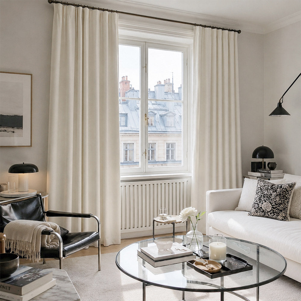 Rosalyn Matte Velvet Room Darkening Thermal Curtains