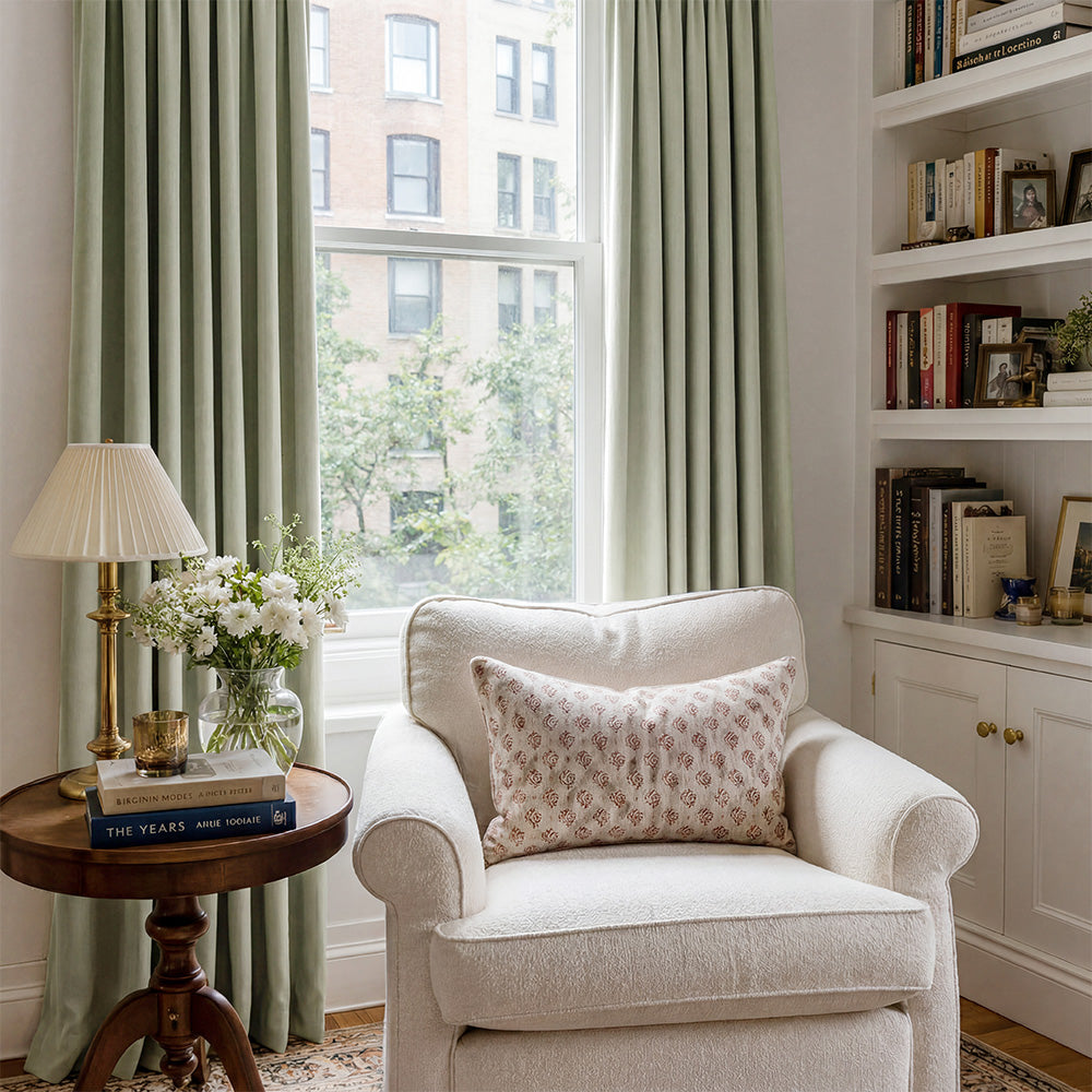 Rosalyn Matte Velvet Room Darkening Thermal Curtains