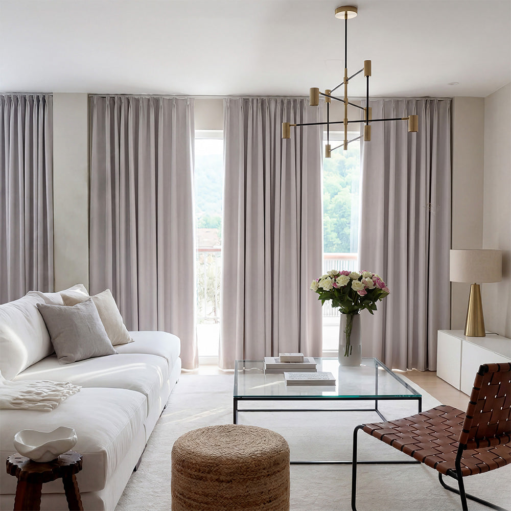 Rosalyn Matte Velvet Room Darkening Thermal Curtains
