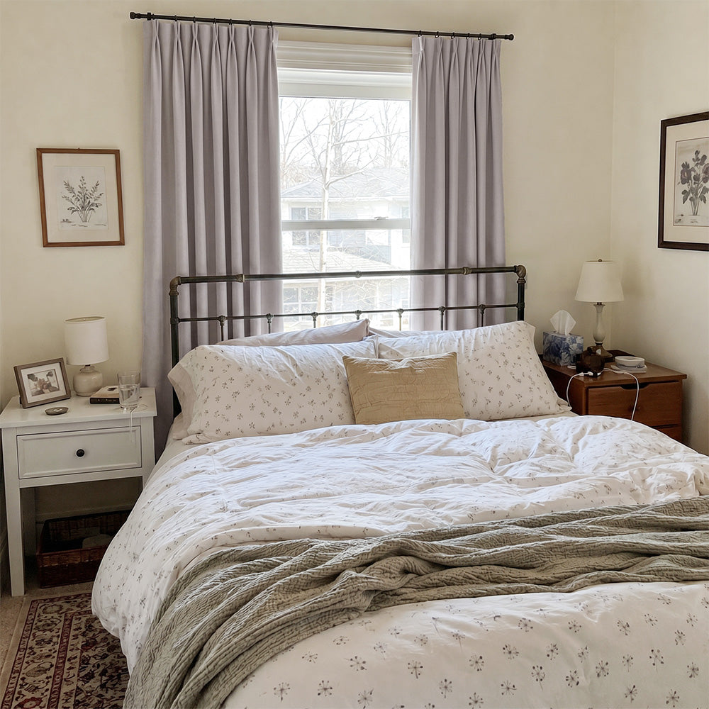Rosalyn Matte Velvet Room Darkening Thermal Curtains