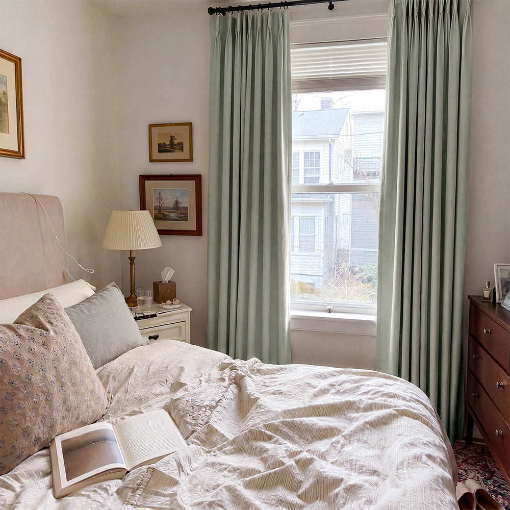 Rosalyn Matte Velvet Room Darkening Thermal Curtains