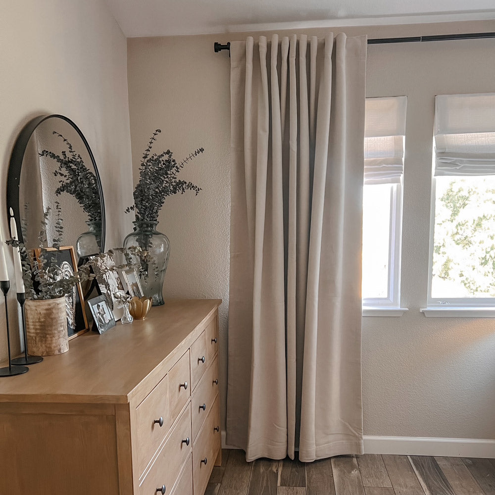 Rosalyn Matte Velvet Room Darkening Thermal Curtains