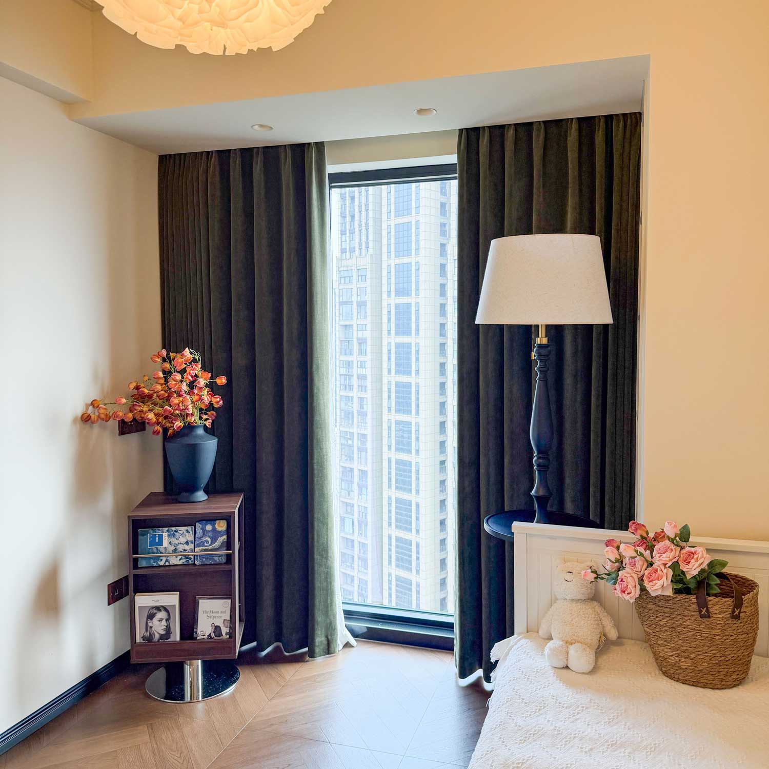 Rosalyn Matte Velvet Room Darkening Thermal Curtains