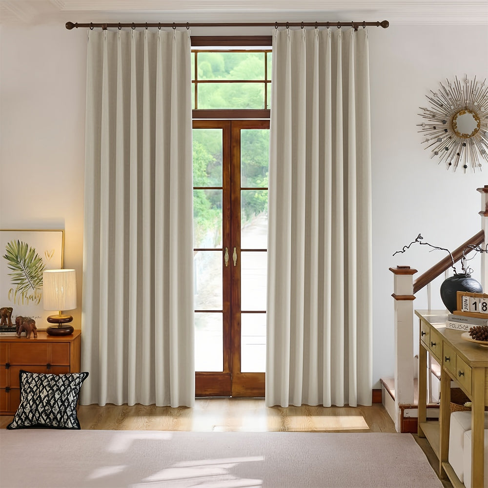 Rosalyn Matte Velvet Room Darkening Thermal Curtains
