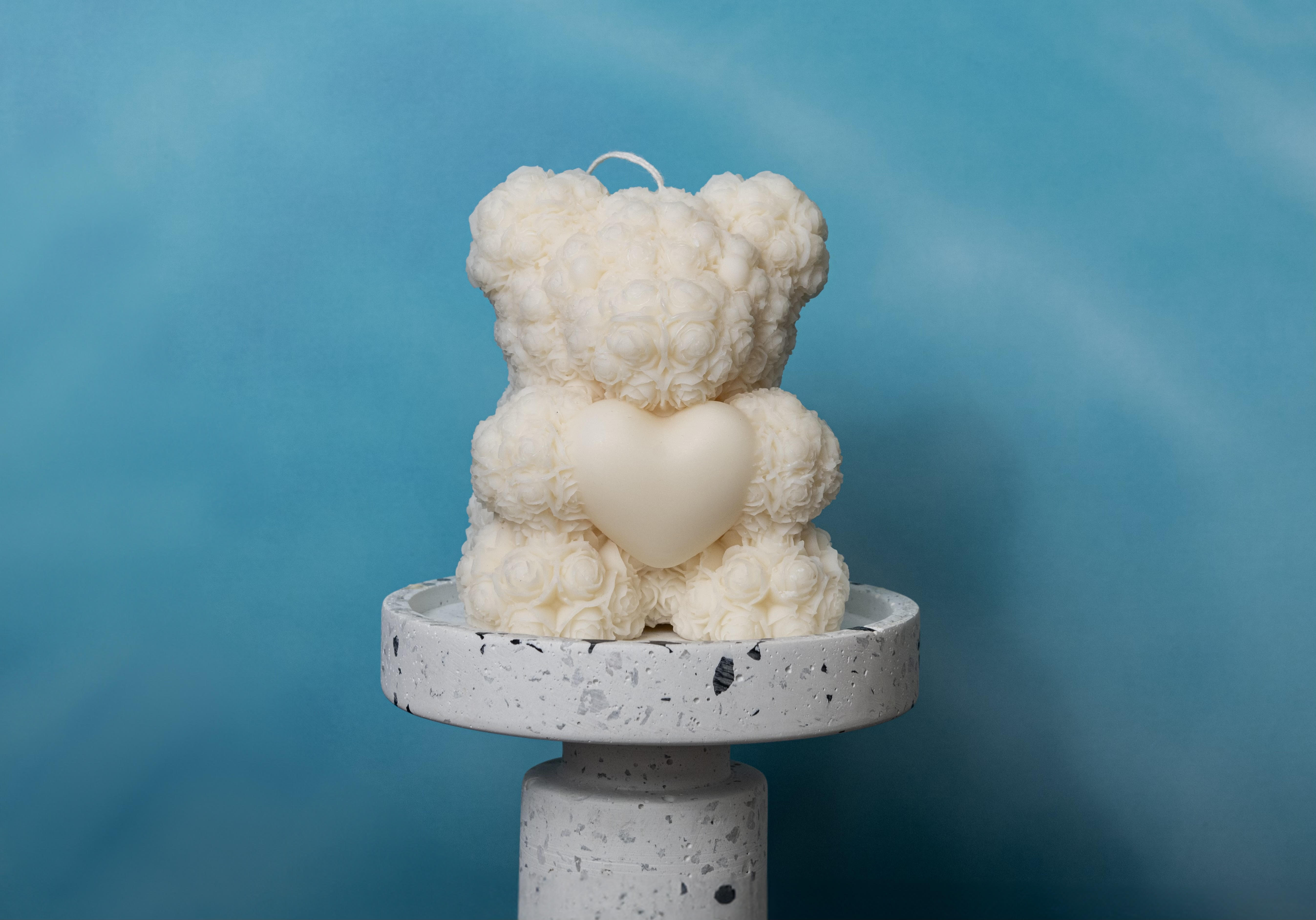 Rose Bear Candle-1