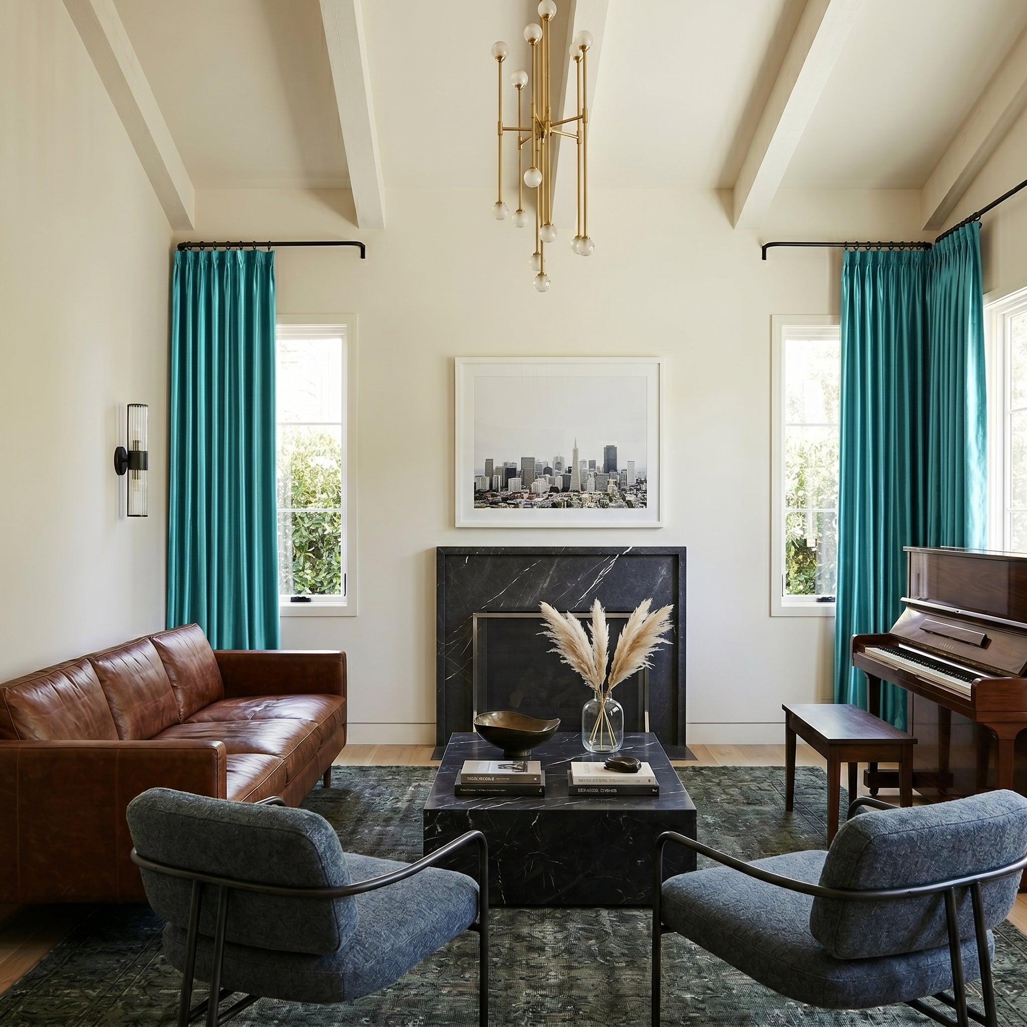 Ruby Elegant Green Custom Velvet Curtains