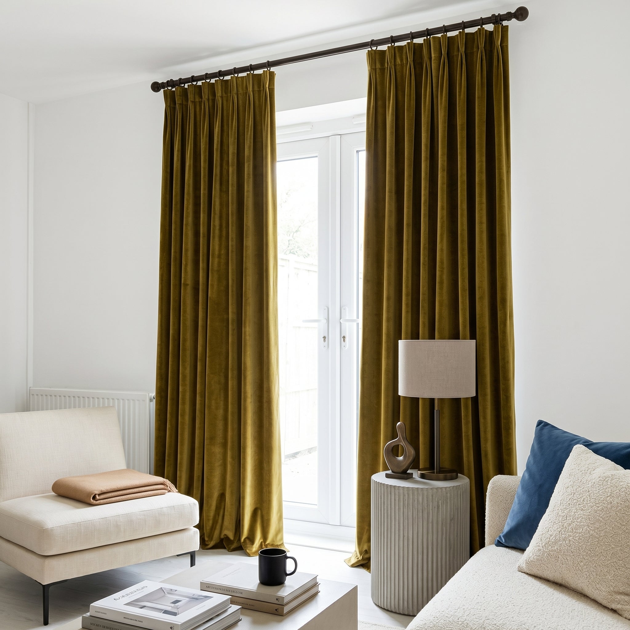 Ruby Elegant Green Custom Velvet Curtains