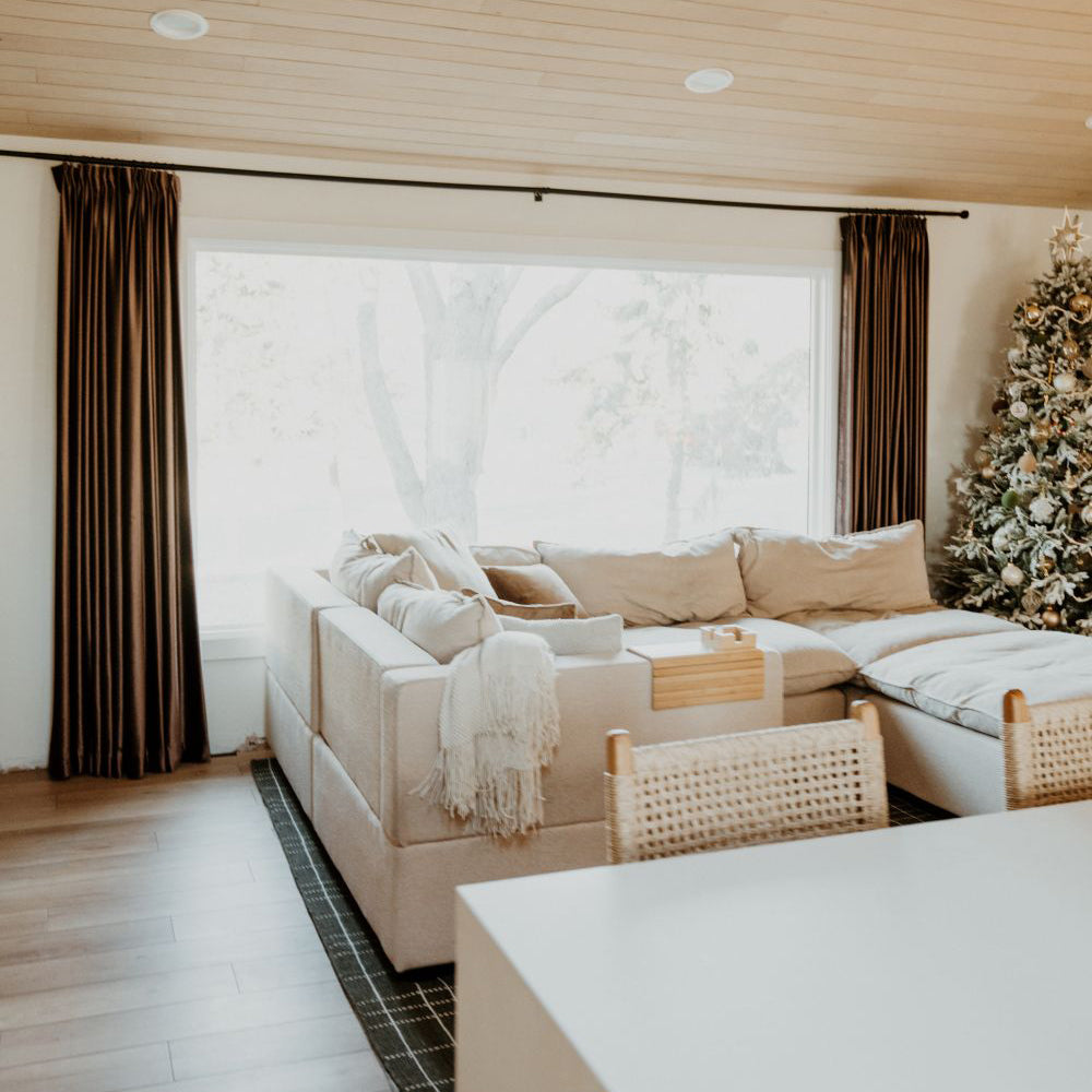 Ruby Elegant Green Custom Velvet Curtains