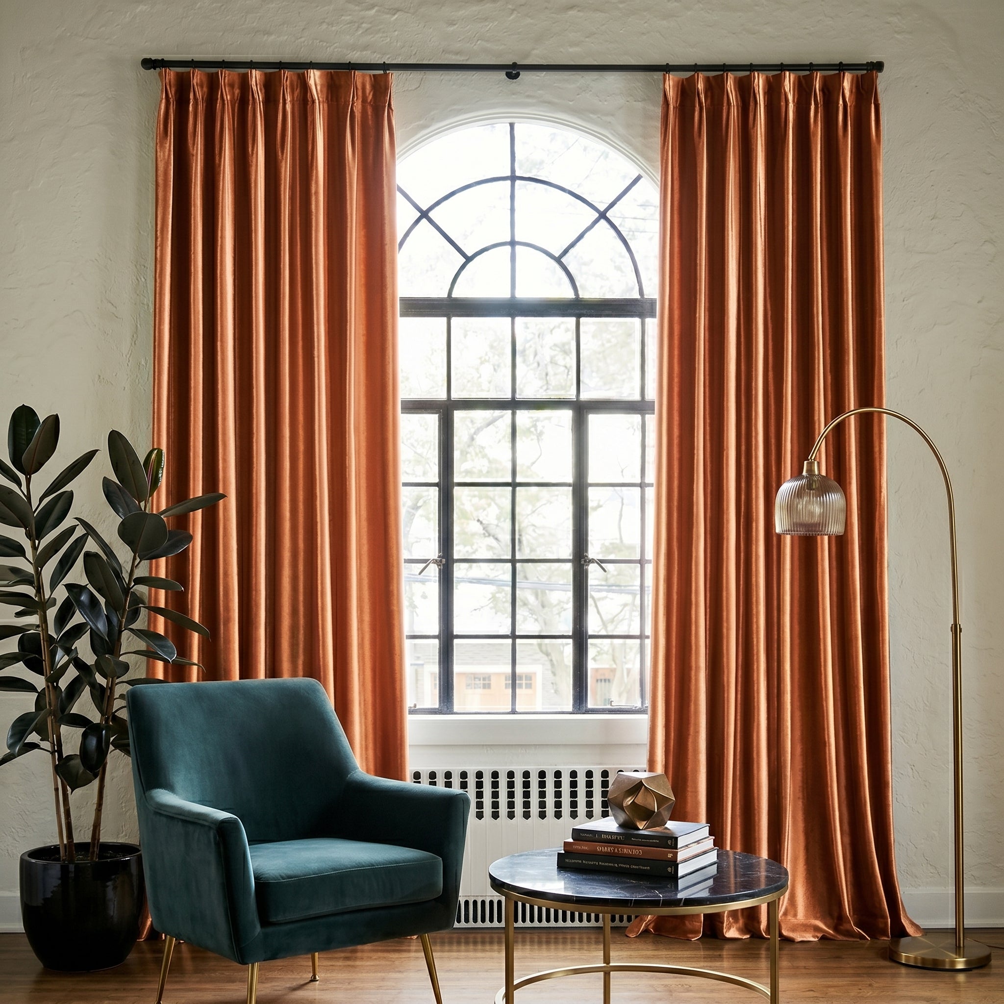 Ruby Elegant Green Custom Velvet Curtains