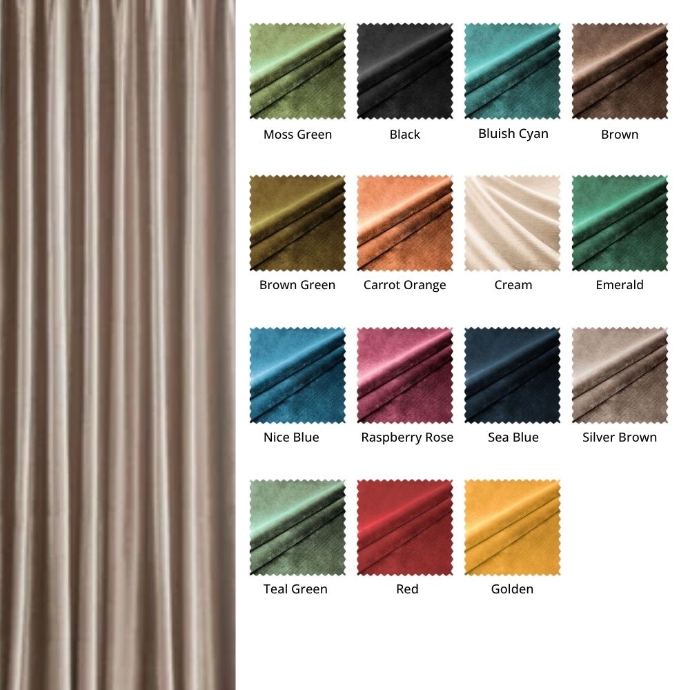 Ruby Elegant Green Custom Velvet Curtains