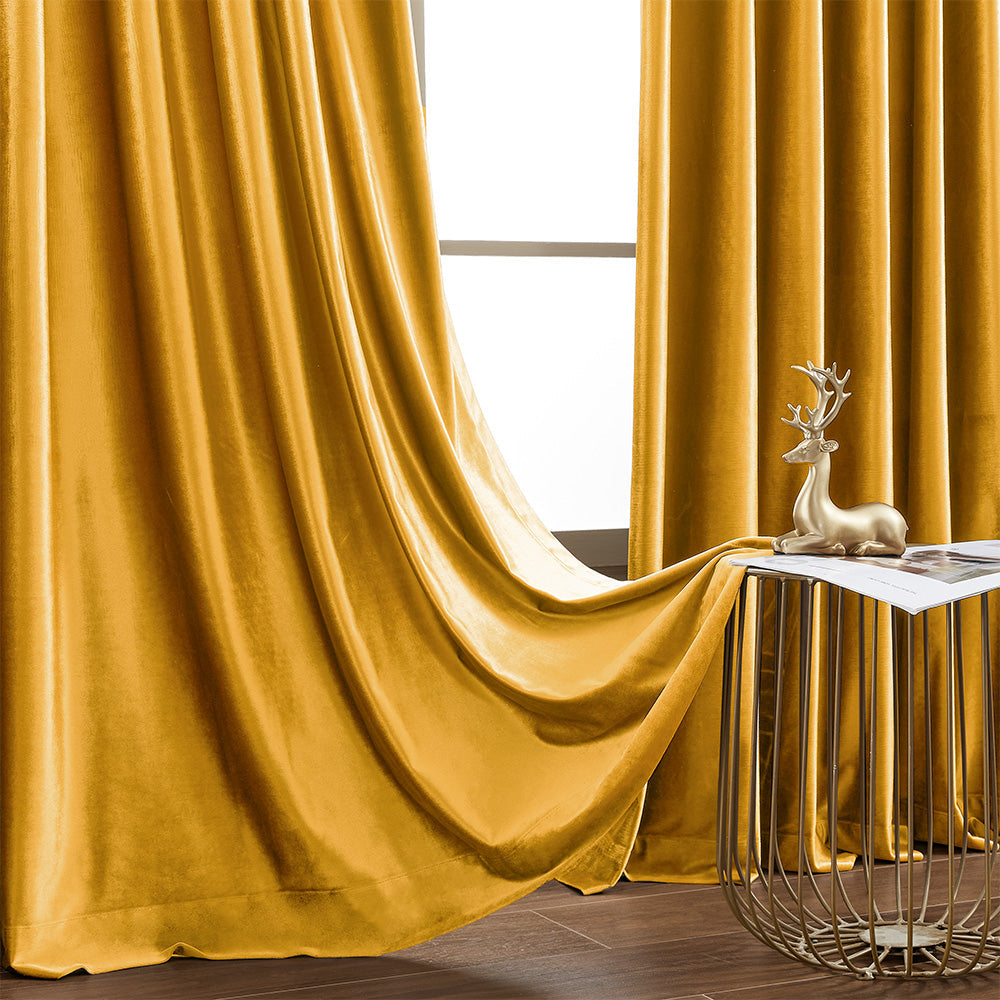 Ruby Elegant Green Custom Velvet Curtains