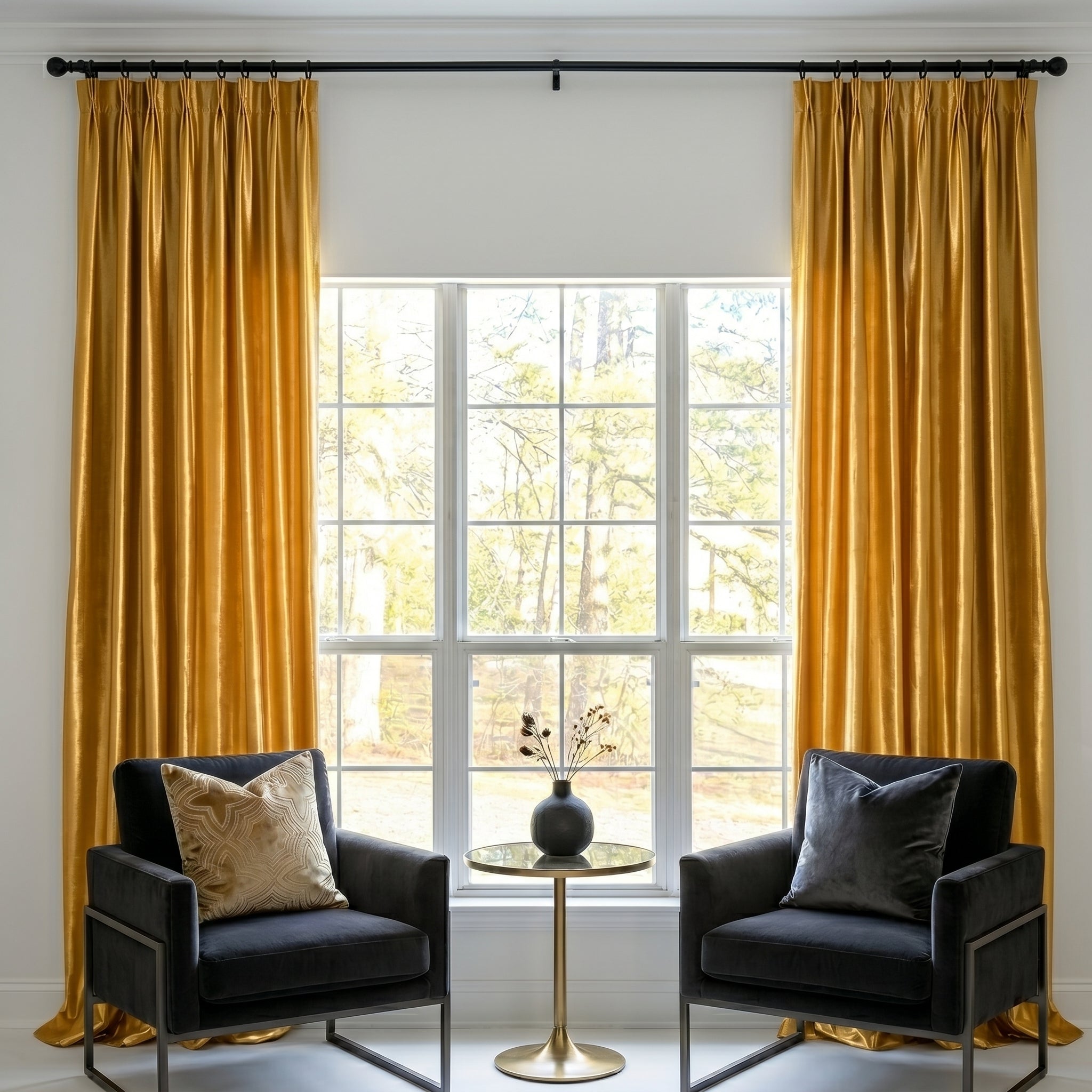 Ruby Elegant Green Custom Velvet Curtains