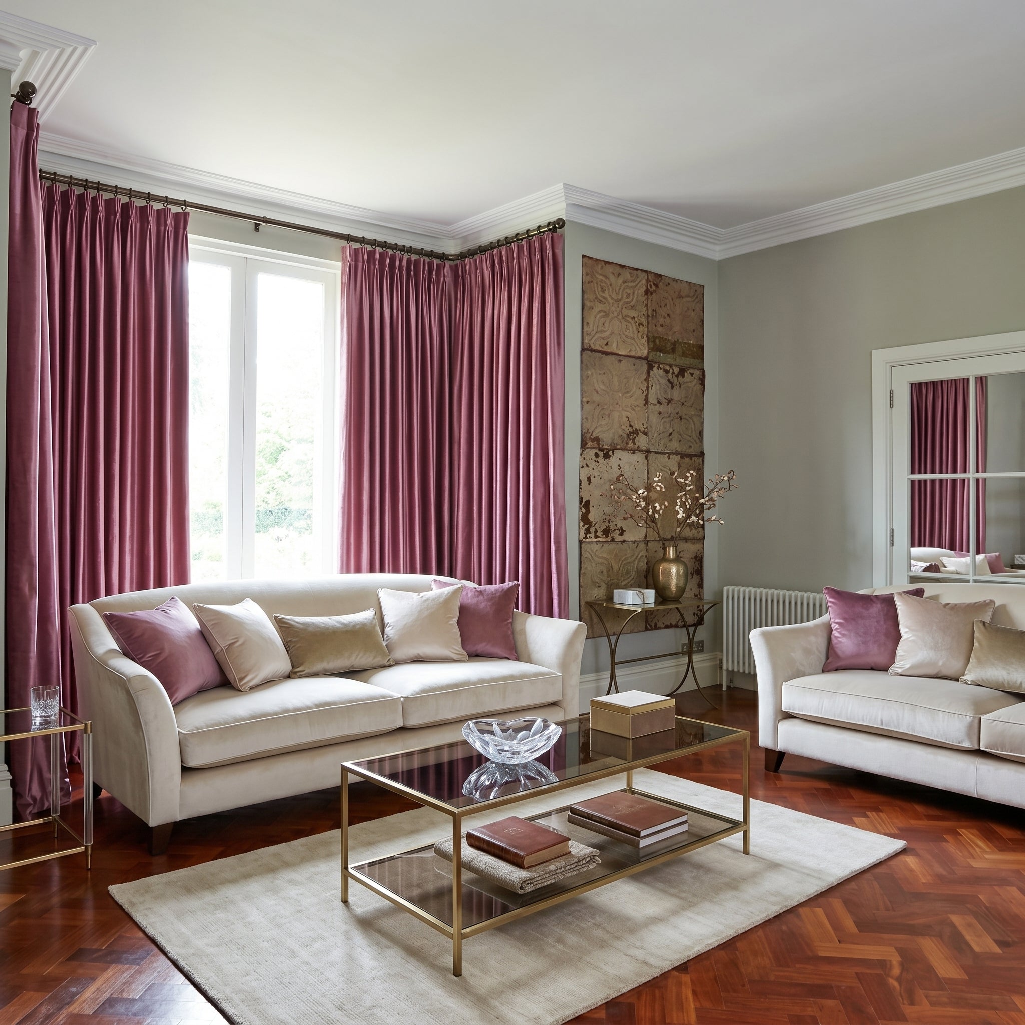 Ruby Elegant Green Custom Velvet Curtains